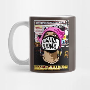 Legalize Blackness Black Lives Matter Memorial Fence - Light Complexion - Brown Eyes - Front Mug